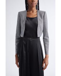 St. John - Crystal Embellished Crop Jacket - Lyst