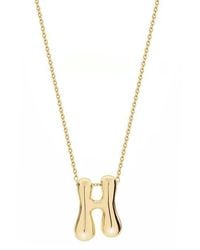 Jane Basch - Puffed Initial Pendant Necklace - Lyst