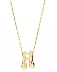 Jane Basch - Puffed Initial Pendant Necklace - Lyst