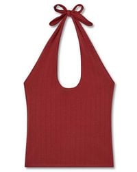 VIR VITA - Pauline Pointelle Halter Top - Lyst