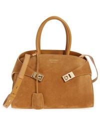 Ferragamo - Small Hug Suede Top Handle Bag - Lyst