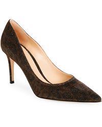Gianvito Rossi - Exopard Leopard Crystal Embellished Pointed Toe Pump - Lyst
