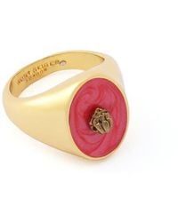 Kurt Geiger - Eagle Enamel Signet Ring - Lyst