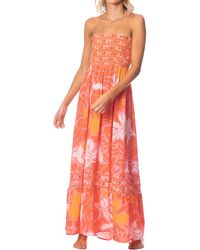 Maaji - Bewitched Floral Strapless Cover-up Maxi Dress - Lyst