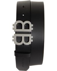Balenciaga - Crypto Bb Leather Belt - Lyst