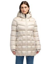 Pajar - Zola Box Quilt Mid-Length Puffer With Fixed Hood - Lyst