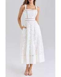 House Of Cb - Ava Embroidered A-Line Dress - Lyst