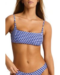 Sea Level - Solara Square Neck Bikini Top - Lyst