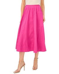 Halogen® - Pintuck Cotton Midi Skirt - Lyst