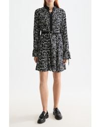Scotch & Soda - Long Sleeve Print Minidress - Lyst