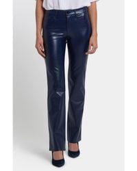 NYDJ - Marilyn Faux Leather Straight Leg Pants - Lyst