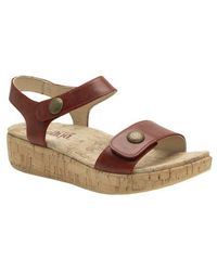 Alegria By Pg Lite - Marta Ankle Strap Platform Wedge Sandal - Lyst