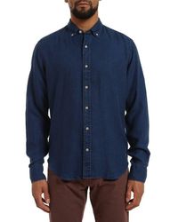 34 Heritage - Lyocell Denim Button-Down Shirt - Lyst