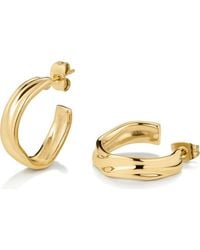D.Louise - Small Molten Hoop Earrings - Lyst
