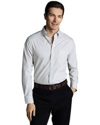 Charles Tyrwhitt - Slim Fit Button-Down Collar Non-Iron Stretch Poplin Check Shirt - Lyst