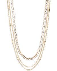 BP. - Triple Layer Crystal Necklace - Lyst