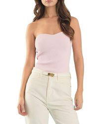 Endless Rose - Strapless Rib Top - Lyst