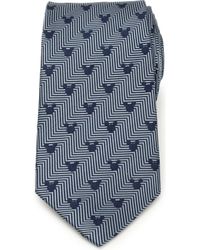 Cufflinks Inc. - X Disney Mickey Silhouette Herringbone Silk Tie - Lyst
