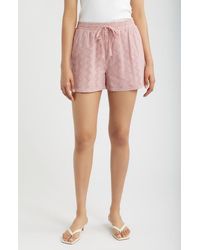 Bobeau - Eyelet Drawstring Waist Shorts - Lyst