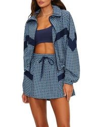 Beach Riot - Casen Print Front Zip Jacket - Lyst