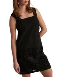Next - Cutwork Sleeveless Cotton Minidress - Lyst