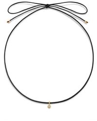 Monica Vinader - Pear Lab Grown Diamond Pendant Cord Necklace - Lyst