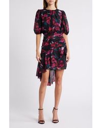 Chelsea28 - Metallic Clip Dot Asymmetric Dress - Lyst