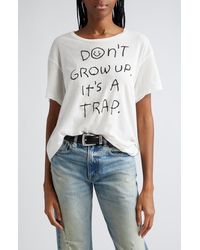R13 - Don't Grow Up Cotton Graphic T-shirt - Lyst