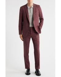 John Varvatos - Varick Slim Fit Slub Wool & Linen Blend Suit - Lyst