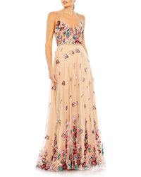 Mac Duggal - Beaded Floral A-line Gown - Lyst
