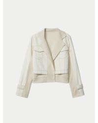 Gobi Cashmere - Cashmere Knit And Sew Cropped Jacket - Lyst