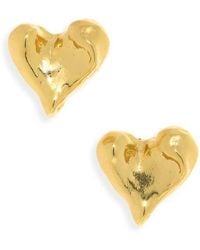 Karine Sultan - Molten Heart Stud Earrings - Lyst