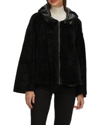 Gorski - Genuine Shearling Zip Hooded Jacket, Rev - Lyst