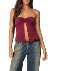 Edikted - Twisted Split Front Tube Top - Lyst