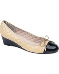 Paul Mayer - Cap Toe Quilted Wedge Pump - Lyst