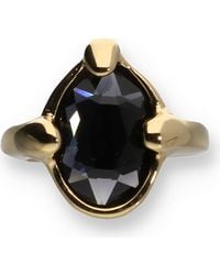 Uno De 50 - 18K-Plated Ring With Faceted Crystal - Lyst