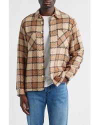 Wax London - Whiting Check Cotton Blend Button-Up Shirt Jacket - Lyst