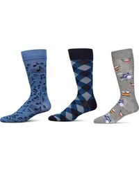 Memoi - Hobby Assorted 3-Pack Crew Socks - Lyst