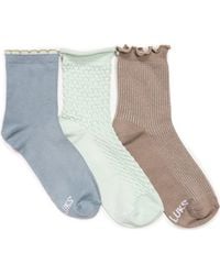 Muk Luks - Whisper Assorted 3-Pack Crew Socks - Lyst