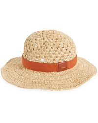 Chloé - Raffia Crochet Boater Hat - Lyst