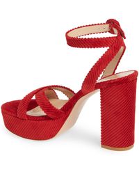 Gianvito Rossi Ankle Strap Platform Sandal - Red