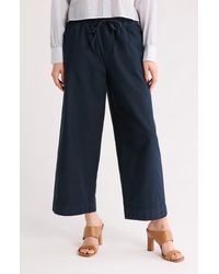Rag & Bone - Cleo Wide Leg Cotton Drawstring Pants - Lyst
