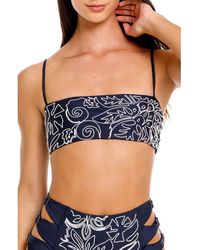 Agua Bendita - Brietta Batik Embroidered Bikini Top - Lyst