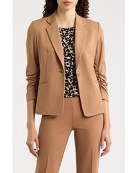 Anne Klein - Scrunch Sleeve One-Button Jacket - Lyst