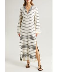 lemlem - Theodora Stripe Long Sleeve Cover-up Dress - Lyst