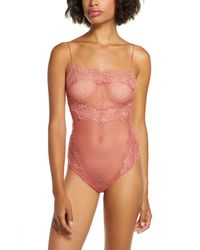Free People Intimately Fp That Sweet Thing Thong Bodysuit - Pink