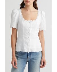 Reformation - Anabella Linen Button-up Top - Lyst