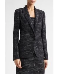 St. John - Cannes Stud Trim Tweed Jacket - Lyst