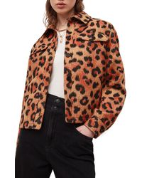 AllSaints - Honor Leopard Print Jacket - Lyst