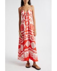 FARM Rio - Ainika Shell Print Linen Blend Maxi Dress - Lyst